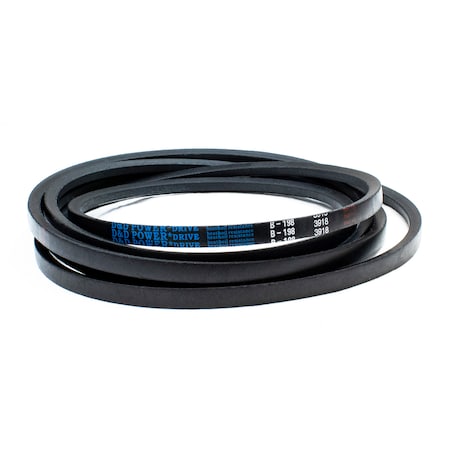 D&D B198 Classical V-Belt, 201 in Outside Length, 21/32 in Top Width, 1 Ribs B198